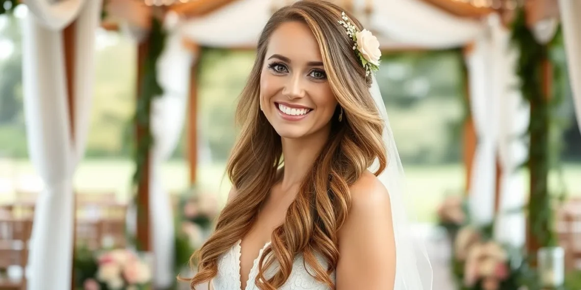 long hair half up half down wedding hairstyles