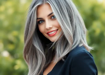 low maintenance medium length layered grey hair styles